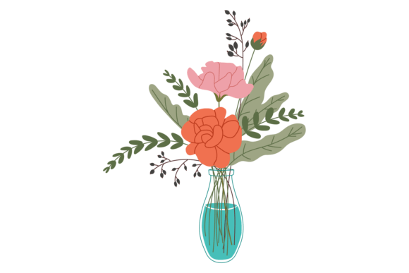 Beautiful Bouquet in Glass Vase. Flowers