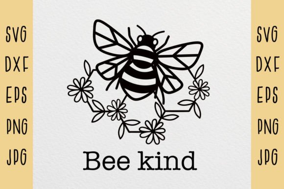Bee Svg, Honey Bee Clipart, Flowers Svg