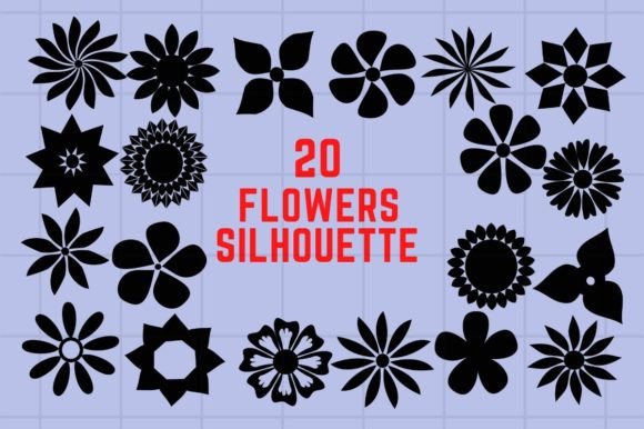 Flowers Silhouette Bundle Svg Design
