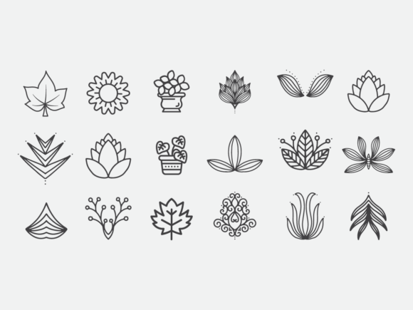 Leaves and Flowers Vector Element: Graphics for Editorial Excellence