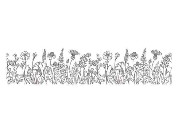 Meadow Flowers Border: Graphics for Real Branding