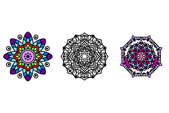 Rainbow Colorful Flowers Graphics and Illustrations